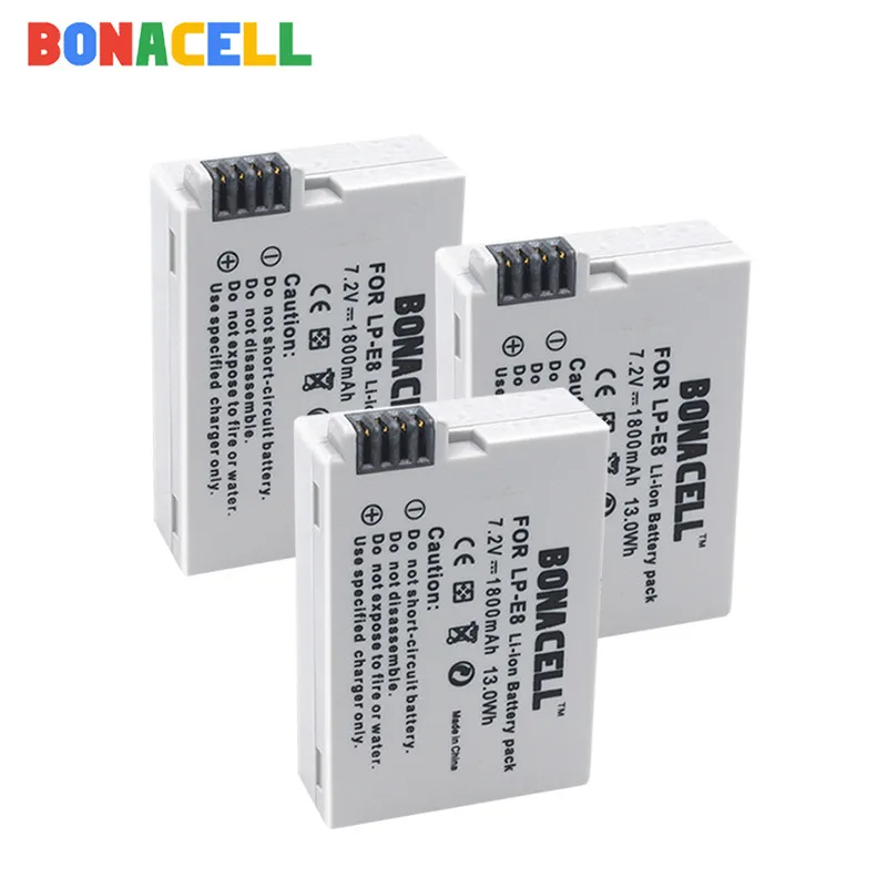Bonacell LP-E8 LP E8 LPE8 Kameru Baterijas +Dual Lādētāju Canon EOS 550D 600D 650D 700D Kiss X4 X5 X6i X7i Rebel T2i T3i T4i