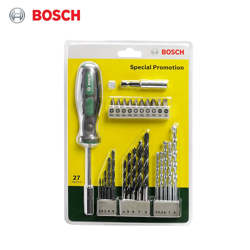 Bosch 26 urbju komplekts + rokas instrumentu kombināciju (27 gabals, kas) apaļš kāta urbis kopumu,