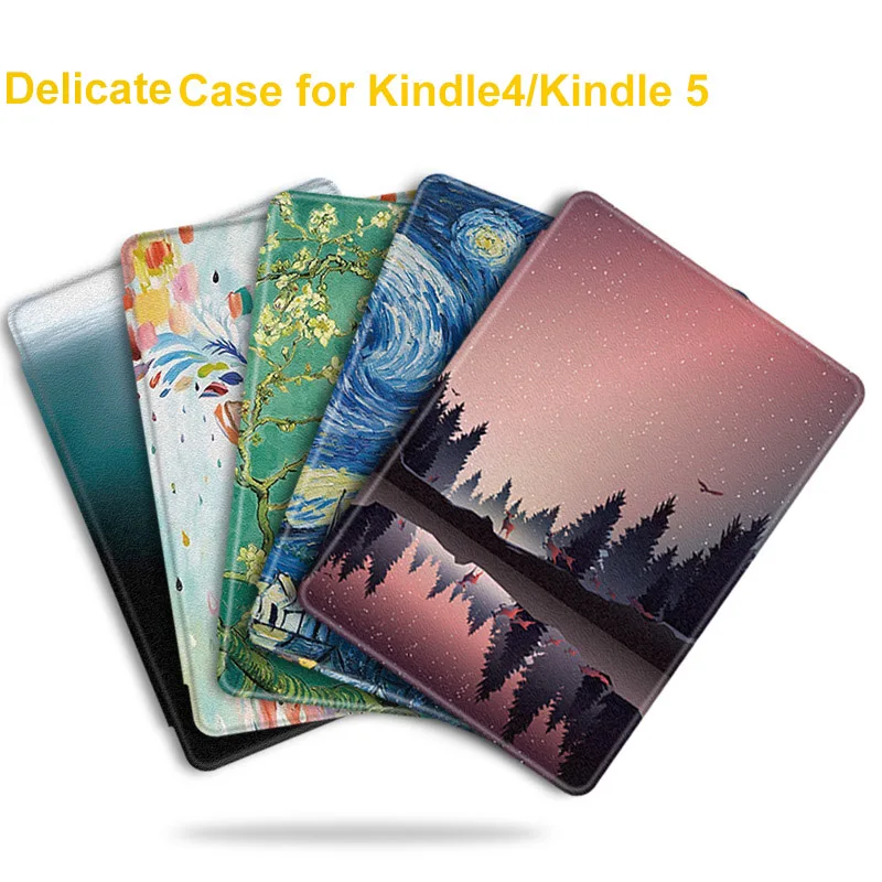 BOZHUORUI Gadījumā Kindle 4 / Kindle 5 Tastatūras Versija -Viegls Ultrathin Modes Krāsotas Magnētisko Slēgšanu seguma