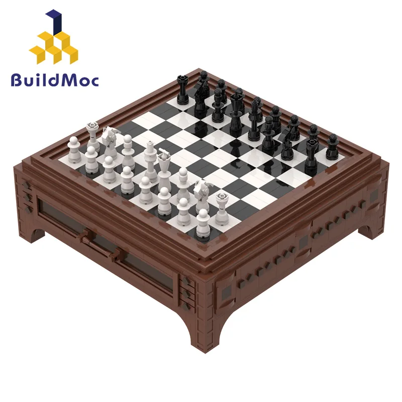 Buildmoc Jaunu Apgaismo Pils Series starptautisko Konkurenci, Šahs, Retro Klasiskās Modeļu Celtniecības Bloki Komplekti Bērniem Rotaļlietas Ķieģeļu