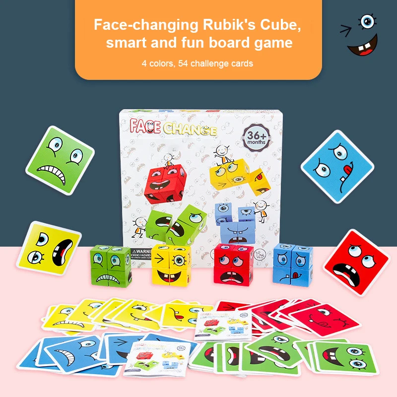 Bērniem Bērnu Smieklīgi Populāra Montessori Seju-Mainās Celtniecības Bloki Burvju Loģiskās Domāšanas Mācību Koka Sākumā Izglītības Rotaļlietas