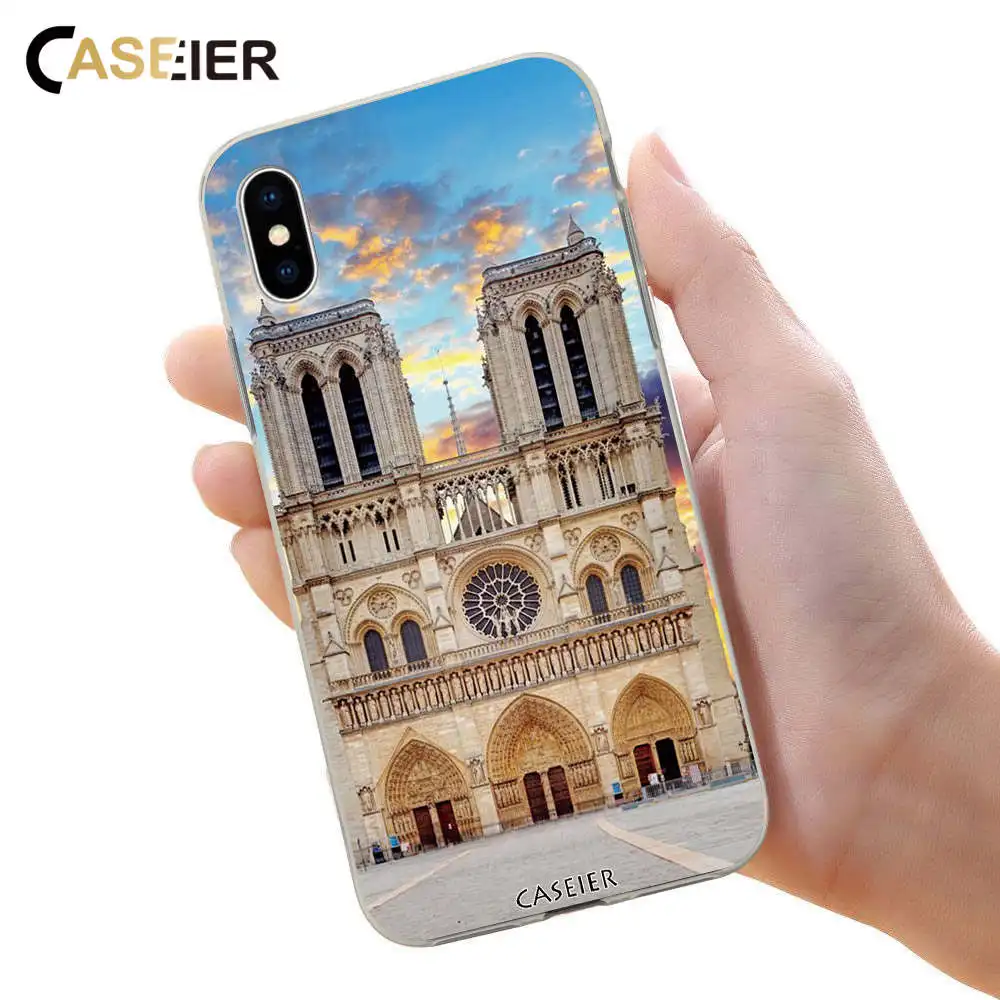 CASEIER Notre Dame de Paris Tālruņa Lietā Par iPhone 11 Pro X XS MAX Senās Ēkas Būtiska iPhone 6 7 8 6S PLUS XR Aizmugurējo Vāciņu