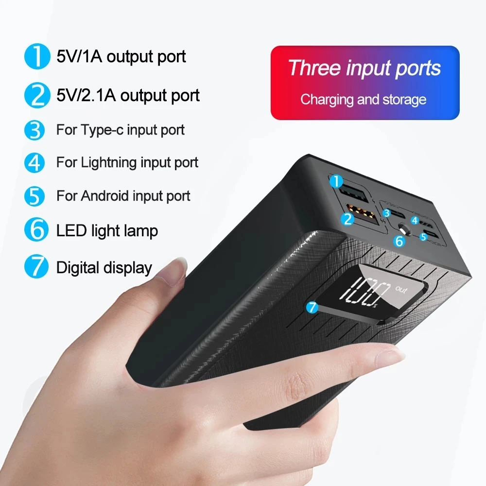 CASEIER Power Bank 30000mAh C Tips Micro USB Ātrās Uzlādes Powerbank LED Displejs Portatīvo Ārējo Akumulatora Lādētājs iPhone