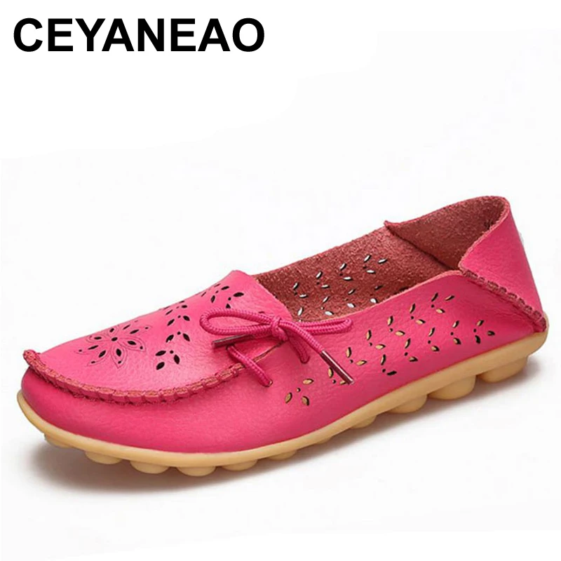 CEYANEAO20 krāsas, Īsta āda dzīvoklis kurpes Sieviete Modes brīvā laika apavi Daliy sieviešu Biroja dāma puse apavu izmērs 34 - 44E035