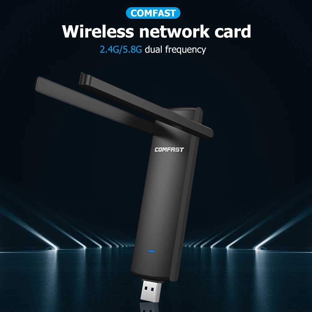 COMFAST KF-926AC V2 USB 3.0, WiFi Adapteri 2.4 GHz 5.8 GHz 1200Mbps Dual Band Wireless LAN Tīkla Kartes Wi-Fi Dongle Uztvērēju Jaunas