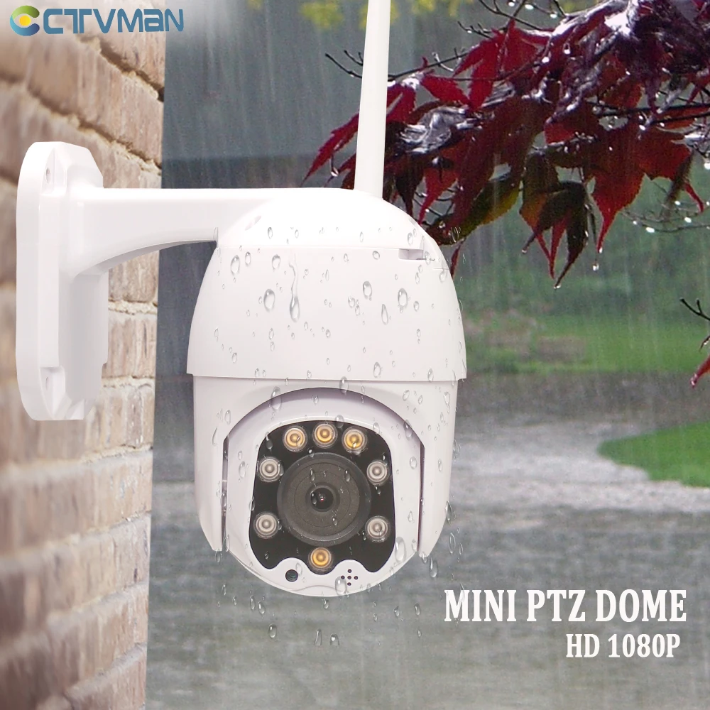CTVMAN 1080P IP Kameras WiFi PTZ Speed Dome Kameras Āra CCTV Mājas Drošības Uzraudzības Ūdensizturīgs Kameras divvirzienu Audio