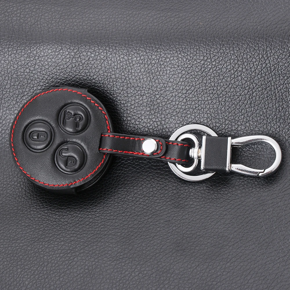 Dabiskās Ādas, Automašīnu Atslēgu Fob, Lietu Vāku seifs Benz Smart Fortwo Forfour Pilsētas Roadster Atslēga ar Keychain