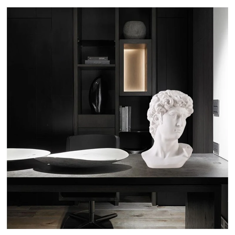 Deivids Galvu Portreti Krūtis Mākslas Skulptūru Sveķu Amatniecības Rotājumi Mājas Mini Ģipša Statuja Materiāla Mājās Apdare Sveķi