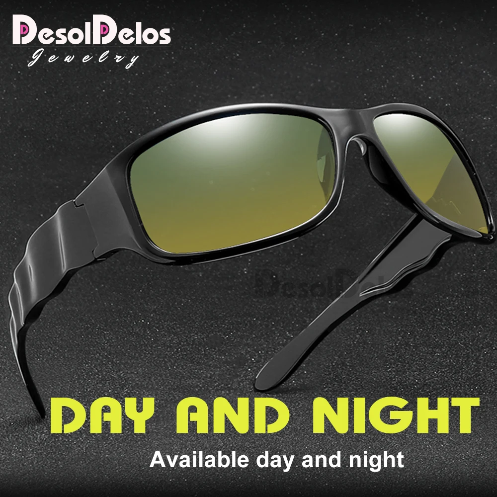 Diena Nakts Redzamības Polarizētās Brilles Daudzfunkciju Vīriešiem Polarizētās Saulesbrilles, Kas Samazina Atspīdumu Braukšanas Saule Stikla Brilles Briļļu Lunette