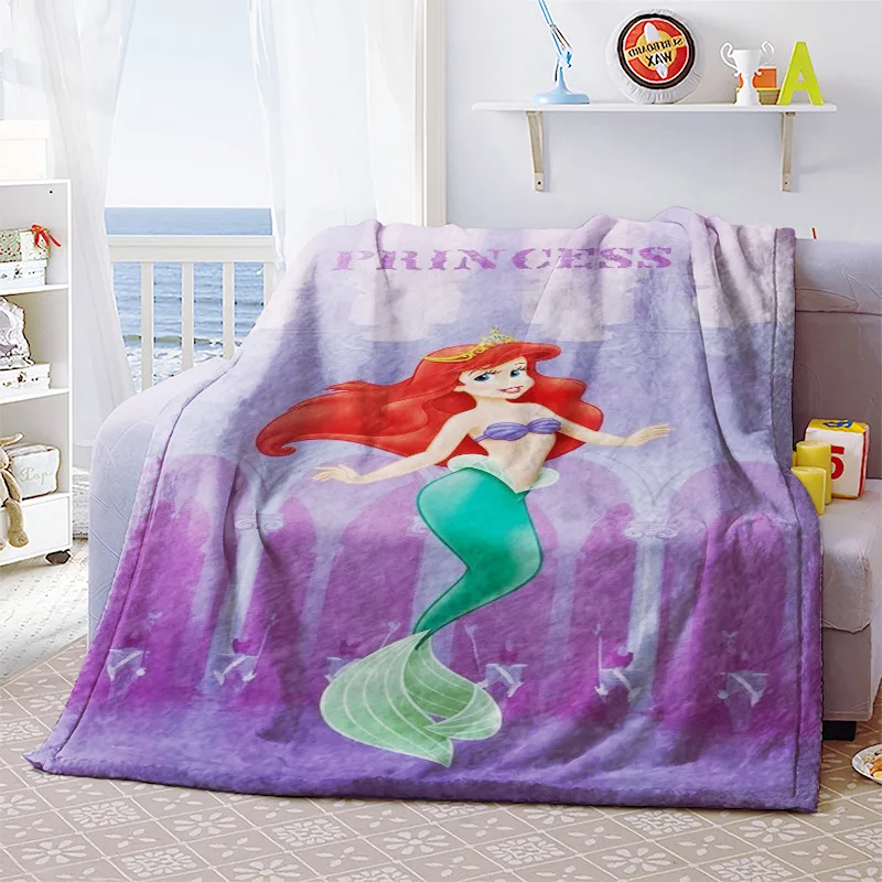 Disney Bērniem Mest Mājas Tekstila Sirēna Princese Ariel Segu Meitene Dāvanas Silts Flaneļa Koraļļu Vilnas Segas uz Gultas, Sofa