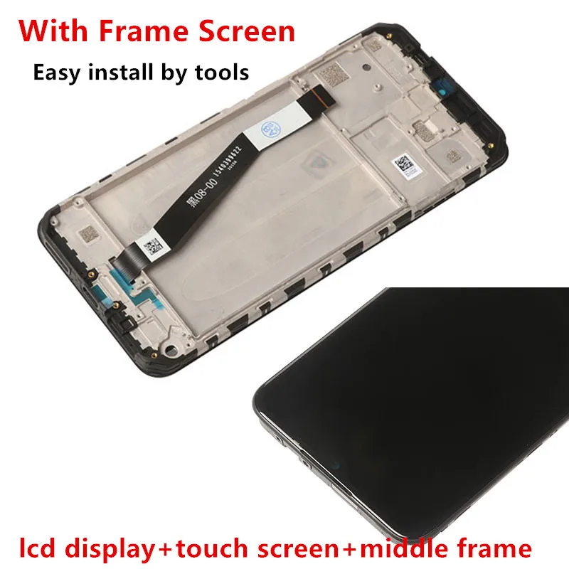 Displeja Xiaomi Redmi 9 Lcd Ekrāna Pārbaudīta LCD+Touch Screen Nomaiņa Ar Rāmi Uz Xiaomi Redmi 9 M2004J19AG