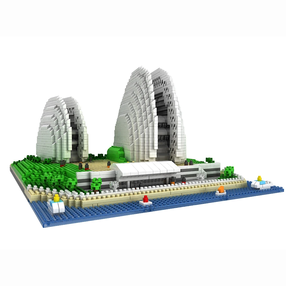 DIY Arhitektūras Bloki Modelis Sidnejas Operas Nams Radošo Dimanta Daļiņas Celtniecības Ķieģeļi, Bērns Izglītības Rotaļlietas, Celtniecības Bloki
