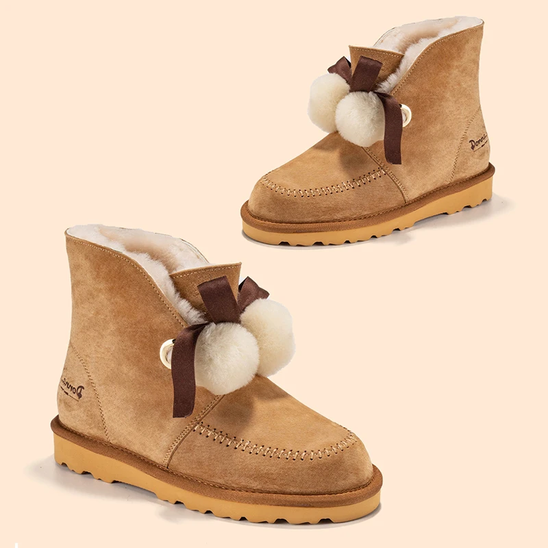 Donna-2020. gadā Ziemas Siltā Kažokādu Sniega Zābaki, Platforma Nubuck Āda Vilnas Sieviešu Kurpes Potītes Boot Jaunu Modes Oriģināls Dizains