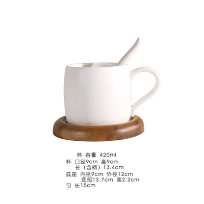 Eiropas kafejnīca matēta matēts krūze ar karoti melnās kafijas krūze ar perforētu radošo vienkārši keramikas ūdens krūze Piena kauss