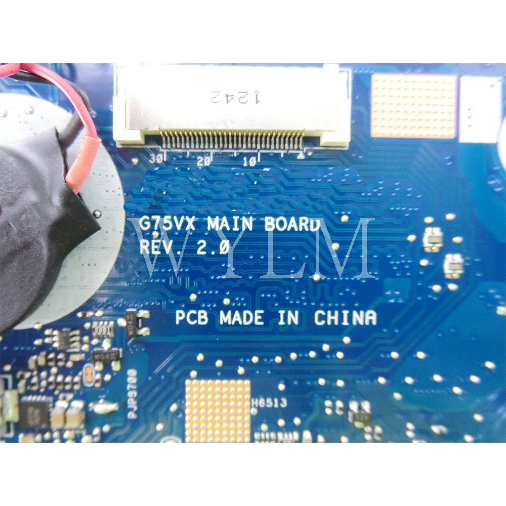 G75VX 2D LCD Savienotājs mainboard REV2.0 ASUS G75V G75VX klēpjdators mātesplatē Testēts Strādā Arī bezmaksas piegāde