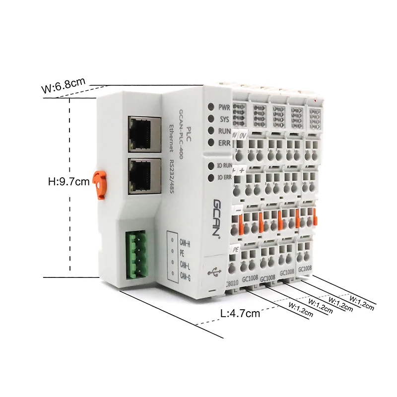 GOOGLE PLC 400 Ethernet, PLC Modbus TCP/RTU I/O Modulis,Digitālā / Analogā Ieejas / Izejas Programmējams Injekcijas,Atbalsta Pielāgošana