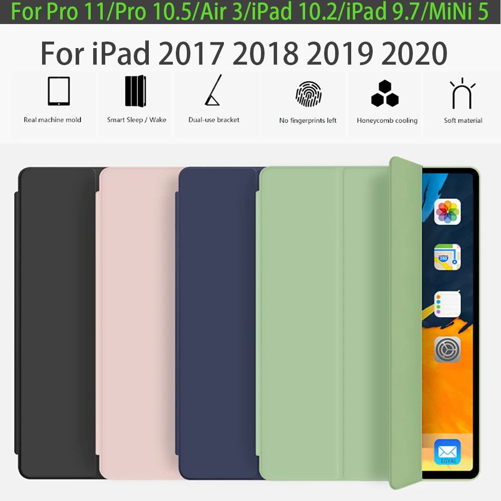 IPad 9.7 6 lietā par ipad 10.2 7 Pro 10.5 Gaisa 3 MiNi 5 2019 protective case for iPad Pro 11 soft cover iPad Gaisa 10.9 Gadījumā