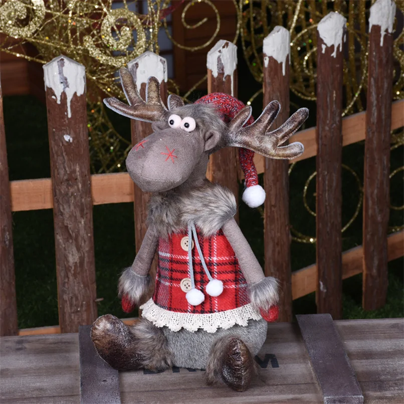 Jaunais Gads ziemassvētki Statuetes eglīšu Rotājumi Ziemassvētku Elk rotājumi, Mājas birojam navidad 