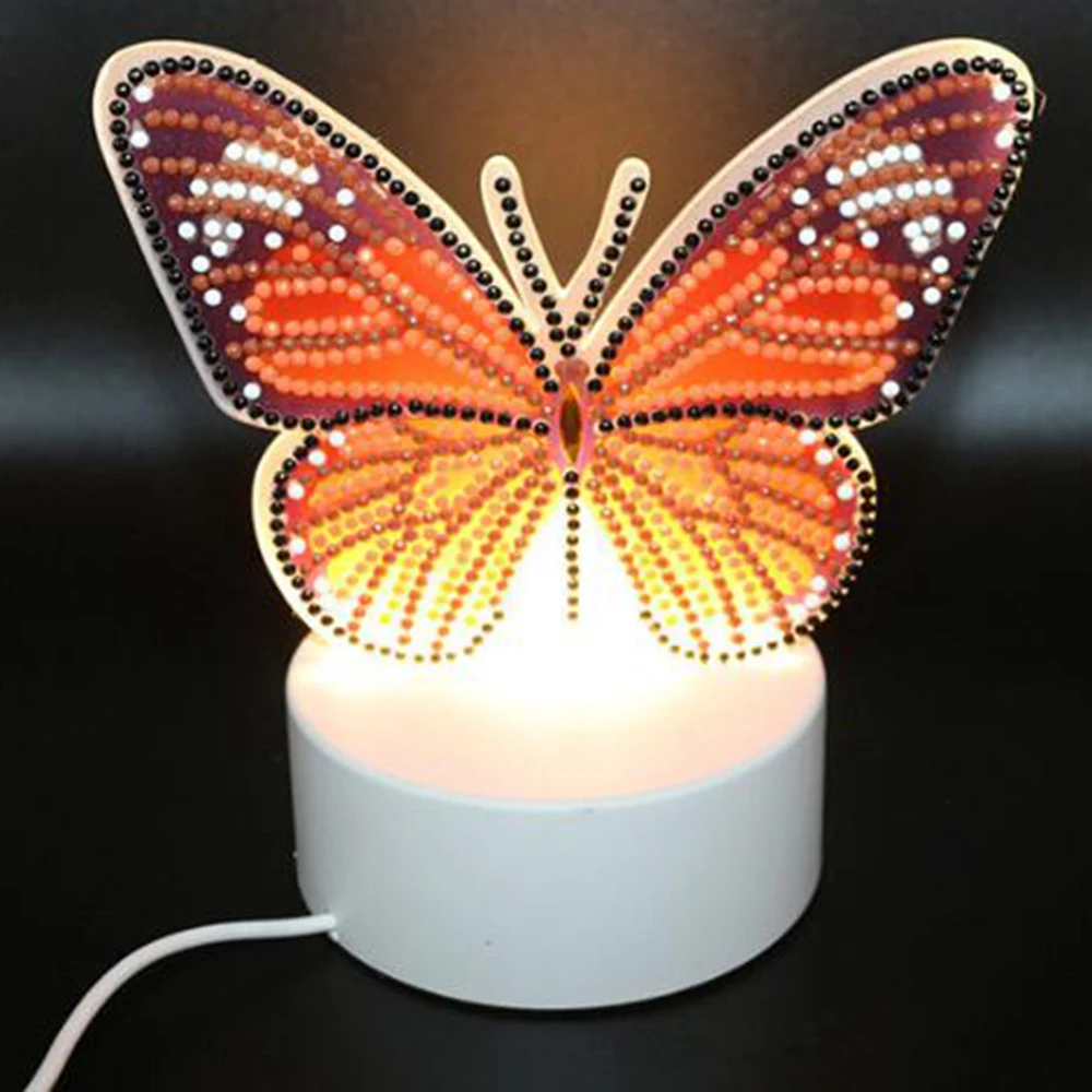 Jaunas lampas DIY LED Diamond Krāsošana Nakts Gaisma jahtu Cross Stitch Dimanta Izšuvumi Īpaša Forma, Kāzu Dekorēšana