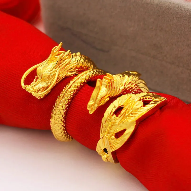 Jauno Modes Etniskā Dizains 24K zeltu, Vīrs un sieva, Gredzeni Mīļākais Pāris Gredzeni Alliance Zelta Kāzu Joslā Gredzeni noteikti Sieviešu, Vīriešu