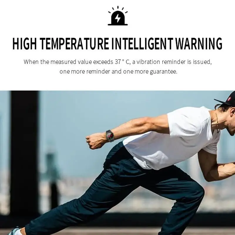 Jauns Fitnesa Smart Skatīties Ar Ķermeņa Temperatūra, Sirds ritma Monitors Sports Tracker Augstas Kvalitātes Sakausējuma Smartwatch, Lai Cilvēks 1.28