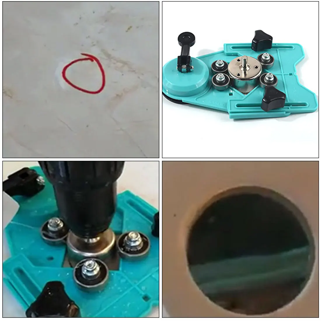 Jauns Regulējams 4-83mm Dimanta Urbju Flīžu Stikla Caurumu Redzēju Core Bitu Rokasgrāmata Ar Vakuuma Bāzes Sūcējs Flīžu Stikla Atveres Meklētājs