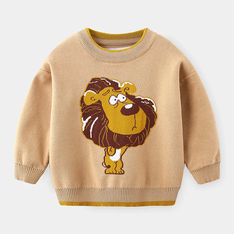 Jaunu 2020 Bērniem, Bērnu Modes Džemperis Džemperis Rudens Ziemas Zēni Karikatūra Dinozauru O-veida kakla Trikotāžas Džemperis, Džemperi, Topi Apģērbi