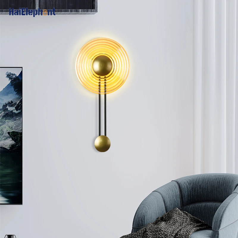 Jaunu, Modernu LED Sienas Lampas Dzīvojamā Istaba Guļamistaba Gultas Radošo Gaismas Home Deco gaismas Ķermeņi, Stikla Abažūrs Apgaismes iekārtas