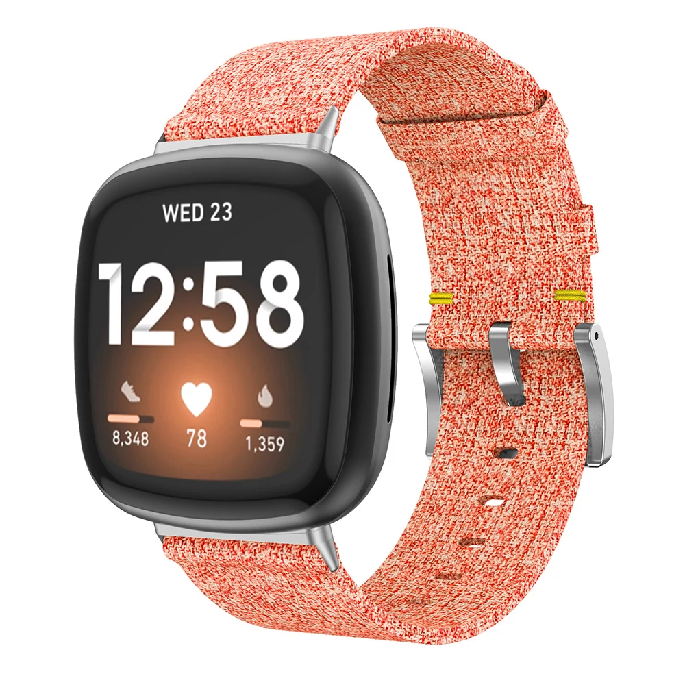 Jaunu Siksnu Fitbit Versa 3/Sajūtu Smart Aproce Skatīties Joslas Audekls Neilona Nomaiņa Vīrieši Sievietes Smartwatch Par Versa3 Watchband