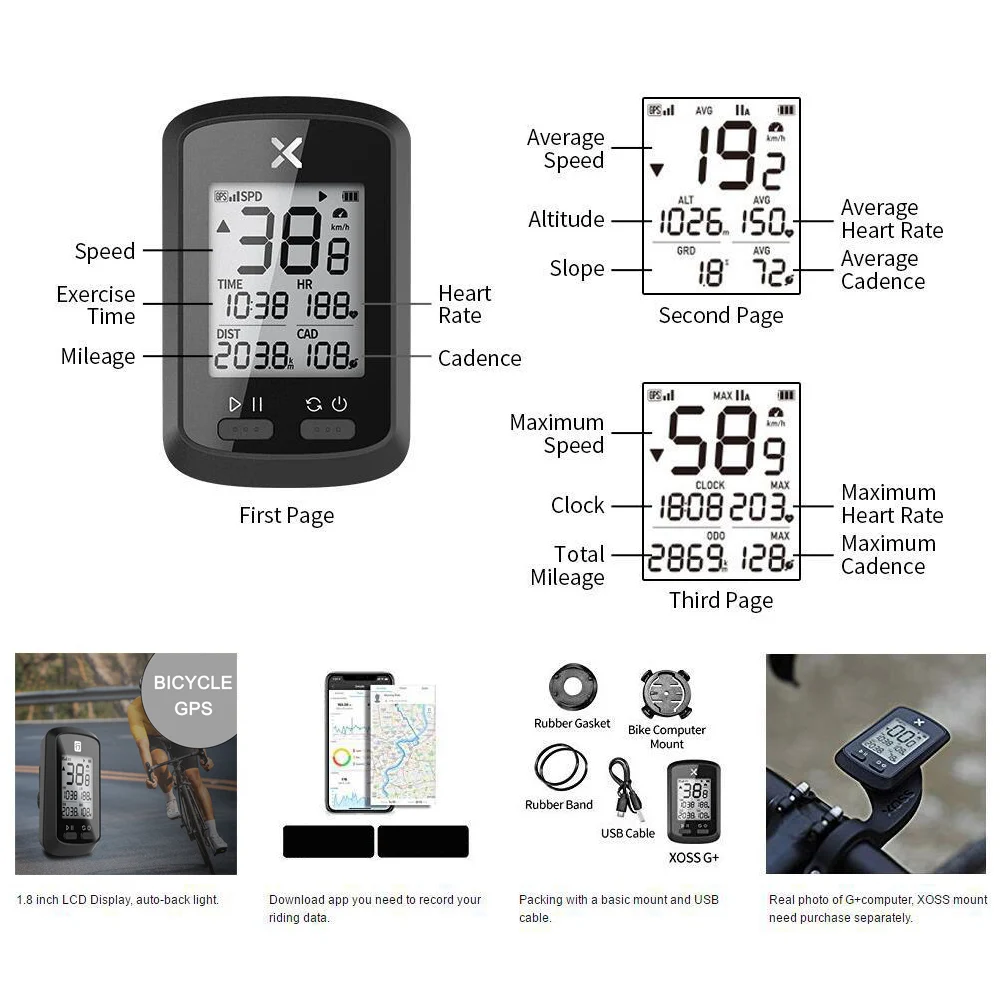 JAUNU Velosipēdu Datora Bezvadu GPS Spidometrs Heart-Rate-Monitor Ūdensizturīgs MTB Ceļu Velosipēda Spidometrs