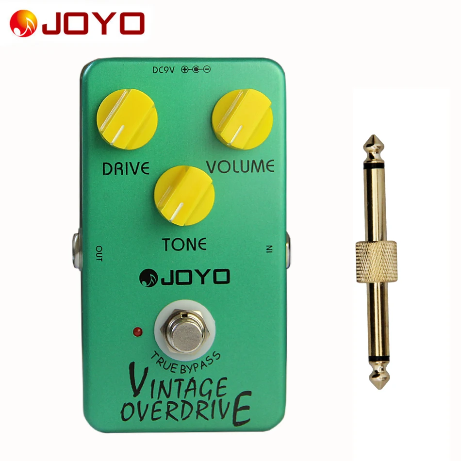 JOYO JF-01 Vintage Overdrive True Bypass Efektu Pedāļu Elektriskā Ģitāra ar 1 Pedālis Savienotājs / Elektrisko Ģitāru Piederumi