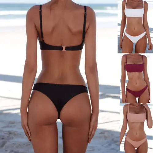 Karstā Sievietēm Biquinis Push-up Polsterētām Krūšturis Pārsējs Bikini Komplekts Peldkostīmu Trīsstūris Peldkostīmi Tankini peldkostīmu Beachwear