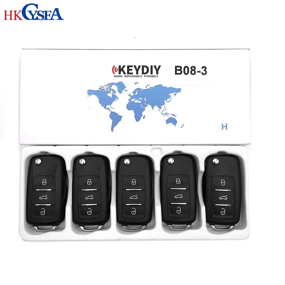 KEYDIY KD B08-3/4 Tukšu Auto Atslēgu KD900/KD-X2/KD MINI Galvenais Programmētājs B Sērijas Tālvadības pulti,5gab/daudz