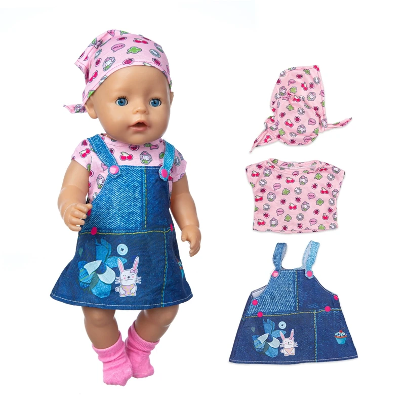Kovboju Kleita+Mētelis+Cepure piemērots piedzimst mazulis 43cm Leļļu Apģērbu, Leļļu Aksesuāri 17inch Baby Doll