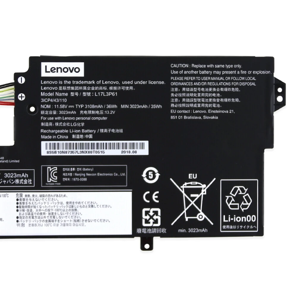 Lenovo Sākotnējā Klēpjdatoru Akumulatoru, Lenovo 7000-13 Jogas 320-11 520-12 320S - 13IKB 720-12 L17L3P61 L17C3P61 L17M3P61