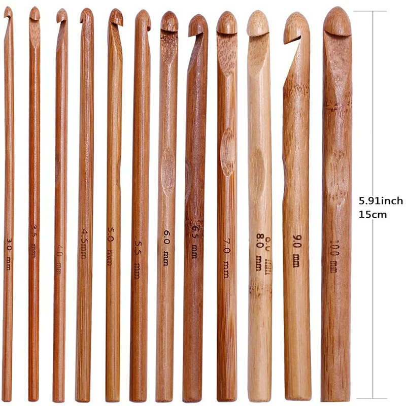 LMDZ 74pcs tamboradatas Komplekts Mix Izmēra Bambusa adāmadatas DIY Tamborēt, Lai Aust Dzijas Amatniecības Āķi Instrumentu Komplekts ar Piederumiem
