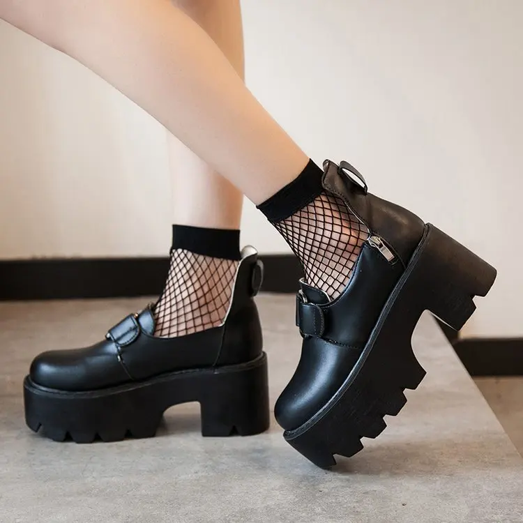 Lolita kurpes platformas augstpapēžu kurpes sieviešu gudrs korejas vintage kurpes sieviešu mary jane platformas kurpes ar zemu papēdi sievietēm sūkņi zapatos