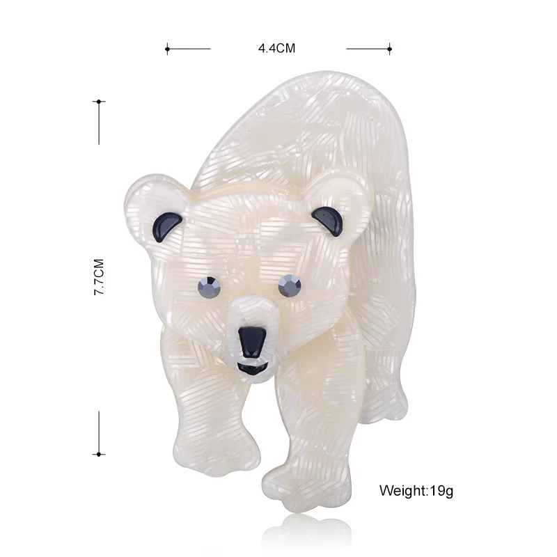 Madrry Big Bear Formas Broša Dabas Dzīvnieku Modeli Akrila Rotaslietas, Brošas Dāma Mazulis, Zēns Puses Dāvanu Krūtīm Rotājumu Piederumi
