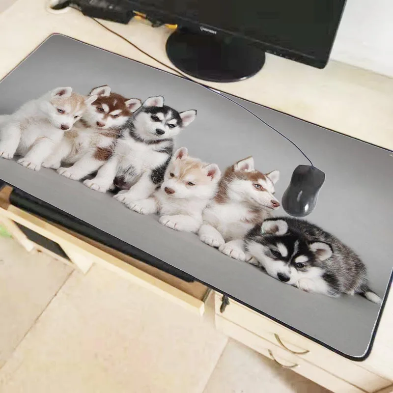 Mairuige Dzīvnieku Balts Suns, Liela Izmēra Mouse Pad Anti-slip Dabiskā Kaučuka PC Datoru Spēļu peles paliktnis Galda Mat LOL Cs Go, DOTA2
