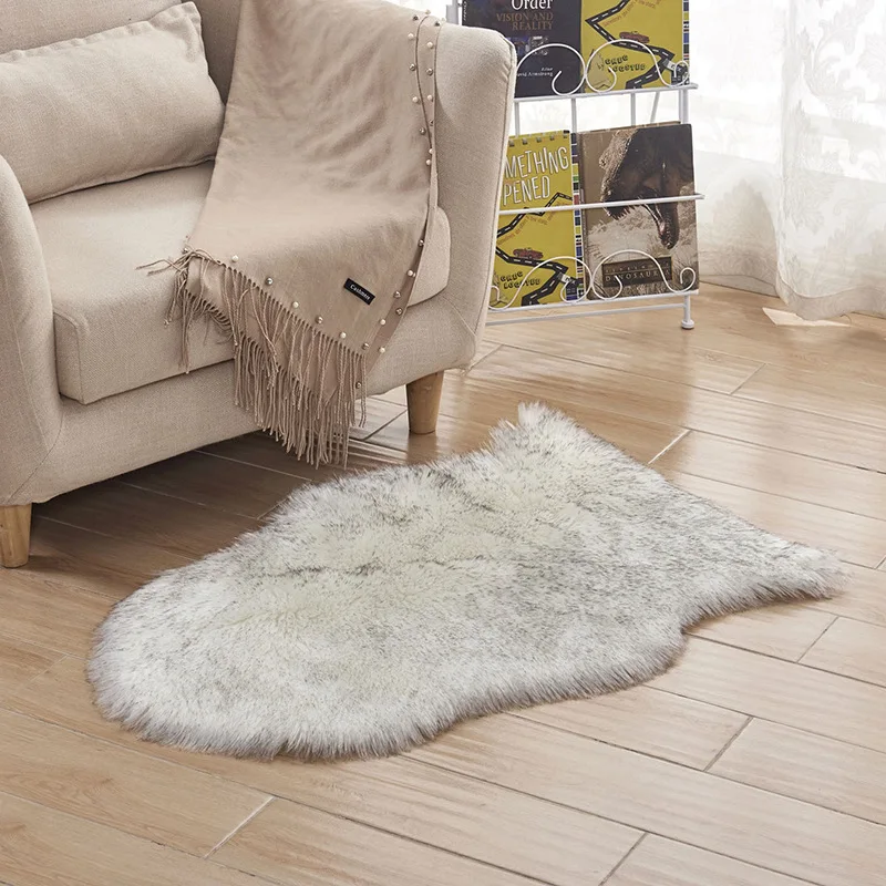 Mazgājams Mākslīgās Aitādas Paklājs Paklājs shaggy grīdas, dīvāna Spilveni Virtuve Mat kažokādu aitu jomā aitādas paklājs Mājas Dekoru D20