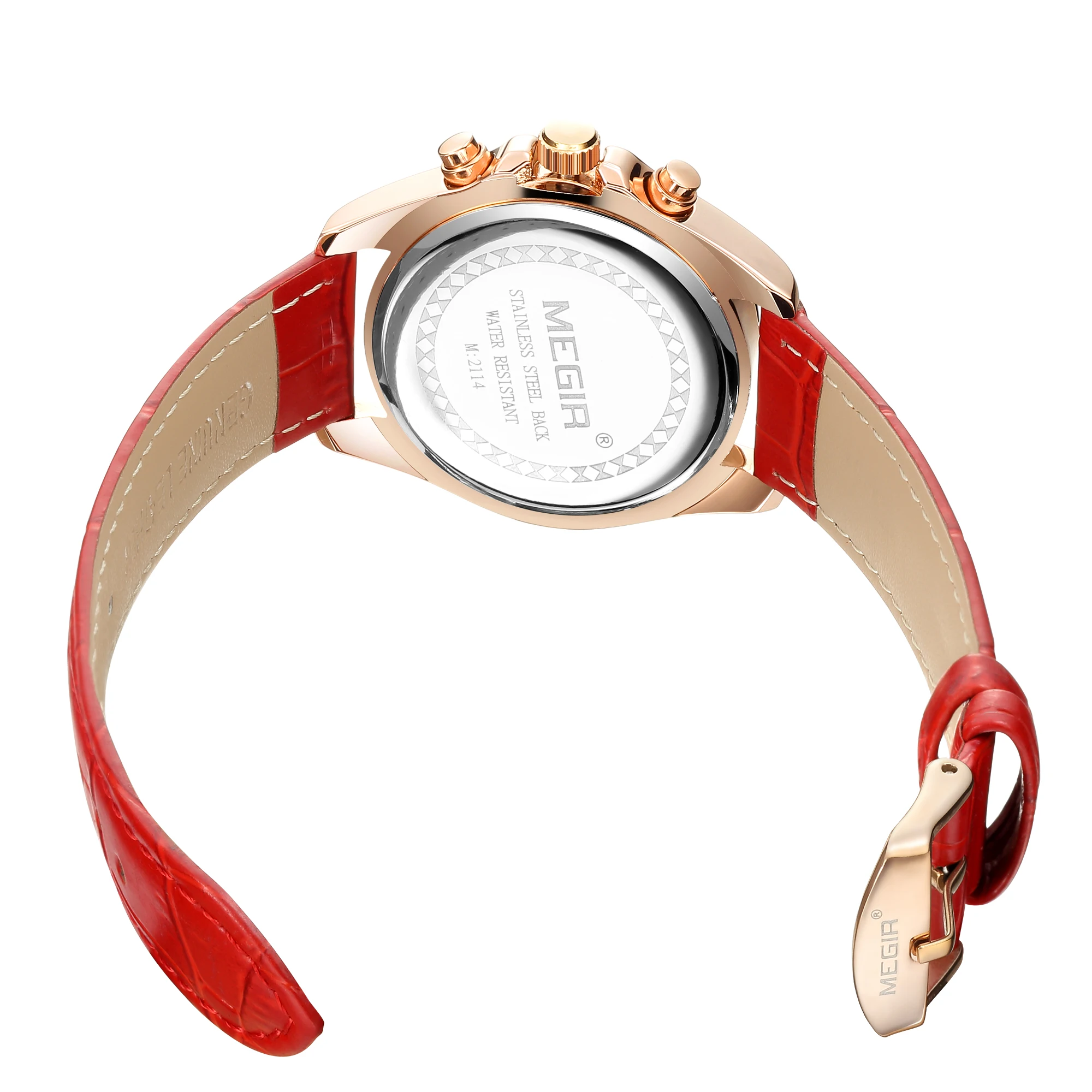 MEGIR Sievietes Luksusa Zīmolu Skatīties, Chronograph Kvarca rokas Pulkstenis Ūdensizturīgs Sieviešu Modes Gadījuma Pulksteņi Datums Pulkstenis reloj mujer