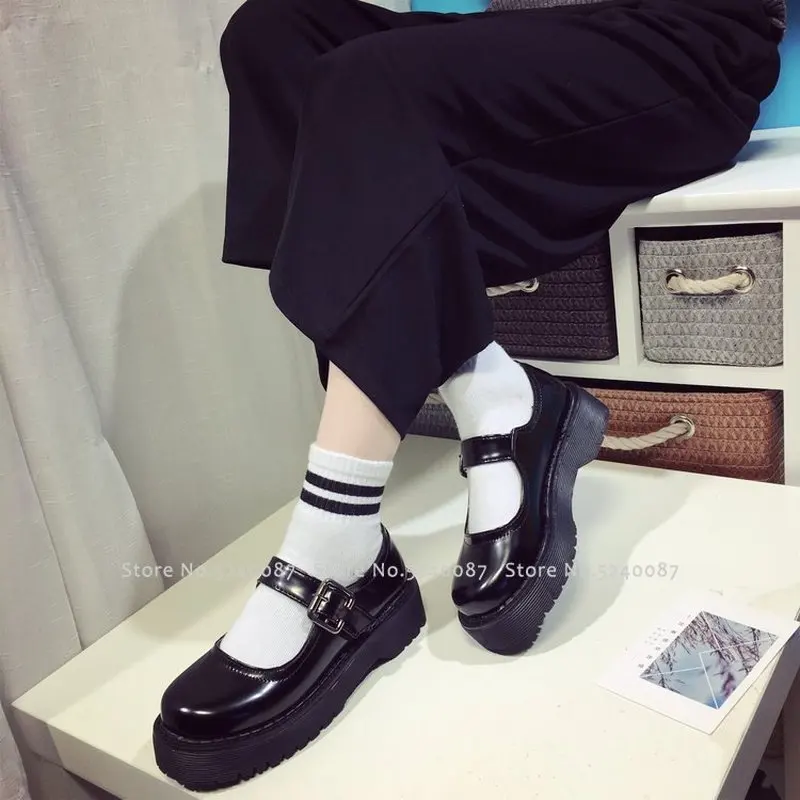 Meitenes Lolita Cosplay JK Formas tērpu Japānas Akadēmijas Studentu Vienā Kurpes Sievietei Britu Stila Anime Kawaii Lovelive Ādas Kurpes