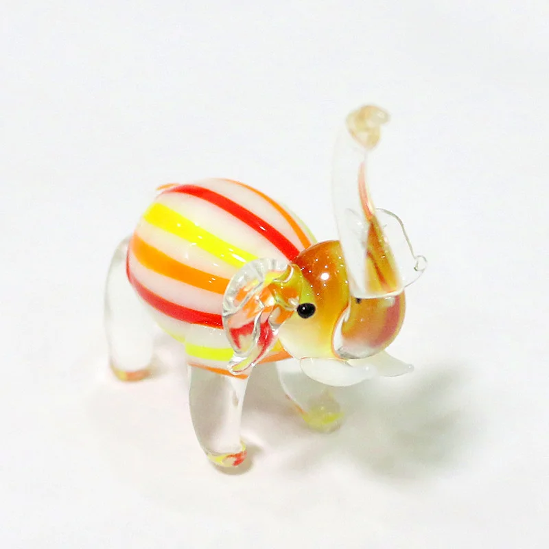 Mini Rokām Veidotas Stikla Ziloņu Figūriņas Līniju Kuģiem, Dizains Cute Dzīvnieku Ornamentiem Xmas Dāvanas Bērniem Mājās Apdare Kolekcija