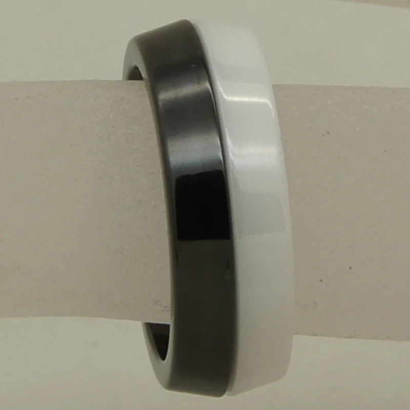 Mode un uniqueone pc balts gredzens & viena datora, melns gredzens kombinētās hi-tech nulles pierādījumu keramikas gredzenu