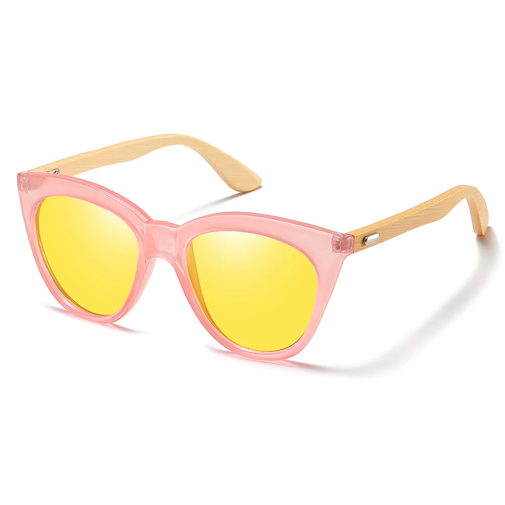 Modes Koka Saulesbrilles Dāmām, Kaķu Acu Slub Dāmas Saulesbrilles Retro de sol masculino Nopirkt Vienu Saņemt Vienu Bezmaksas