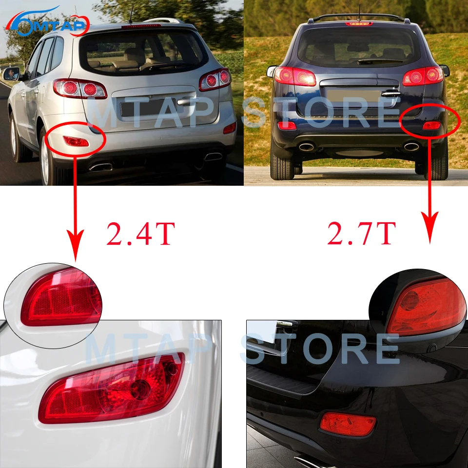 MTAP Auto Aizmugures Bamperis Miglas lukturi Ar Spuldze Aizmugurējā Miglas Luktura Reflektora Par Hyundai Santafe / Santa Fe 2007. - 2012. Gadam 2.4 L, 2.7 L