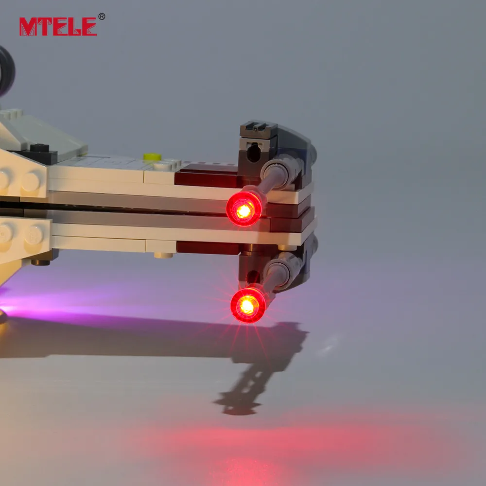 MTELE Zīmola LED Gaismas Up Komplekts Star Kara X-Wing Star fighter Compatile Ar 75218 (NAV iekļautas Modelis)