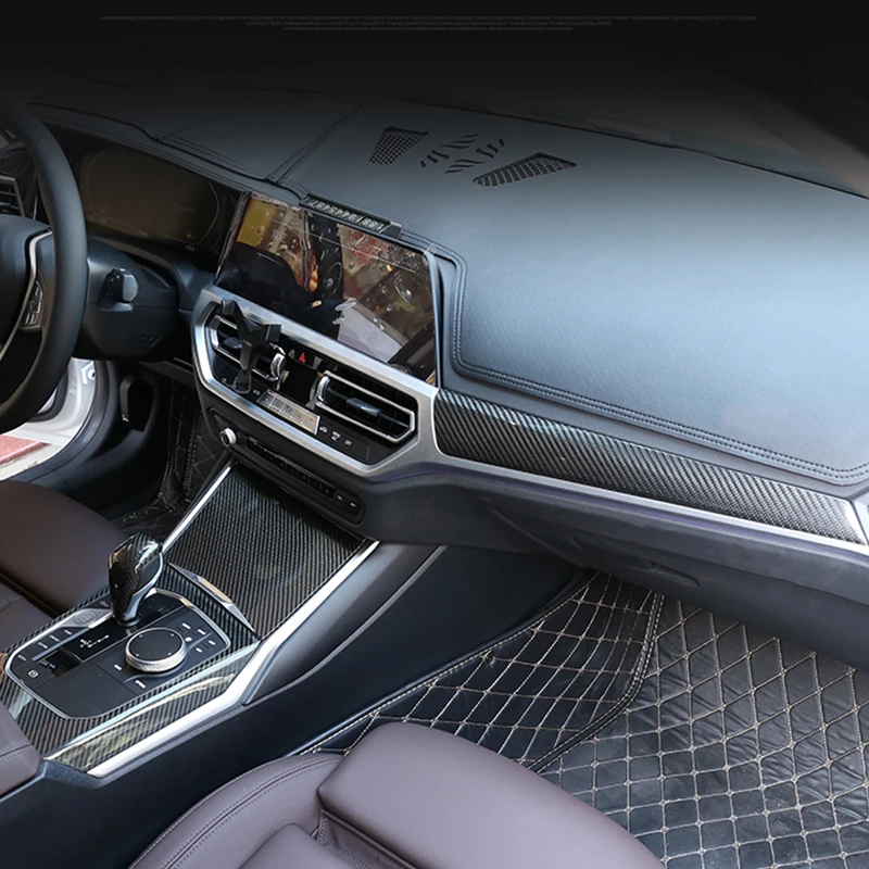 Nekustamā Oglekļa Automašīnu Pārnesumu Pārslēgšanas Panelis Galvas Vāka Spoilers Atpakaļskata Spoguļa Apdare BMW 3. Sērijas G20 G28 320li 
