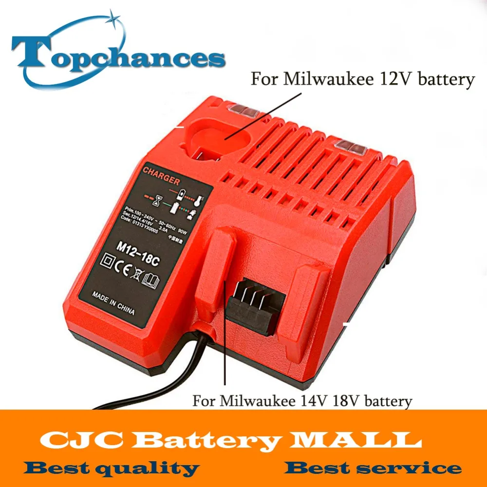 Nomaiņas Lādētājs Milwaukee M18 14,4 V 18V Li-ion Akumulators 48-11-1815 48-11-1820 48-11-1840 48-11-1850 48-11-1828