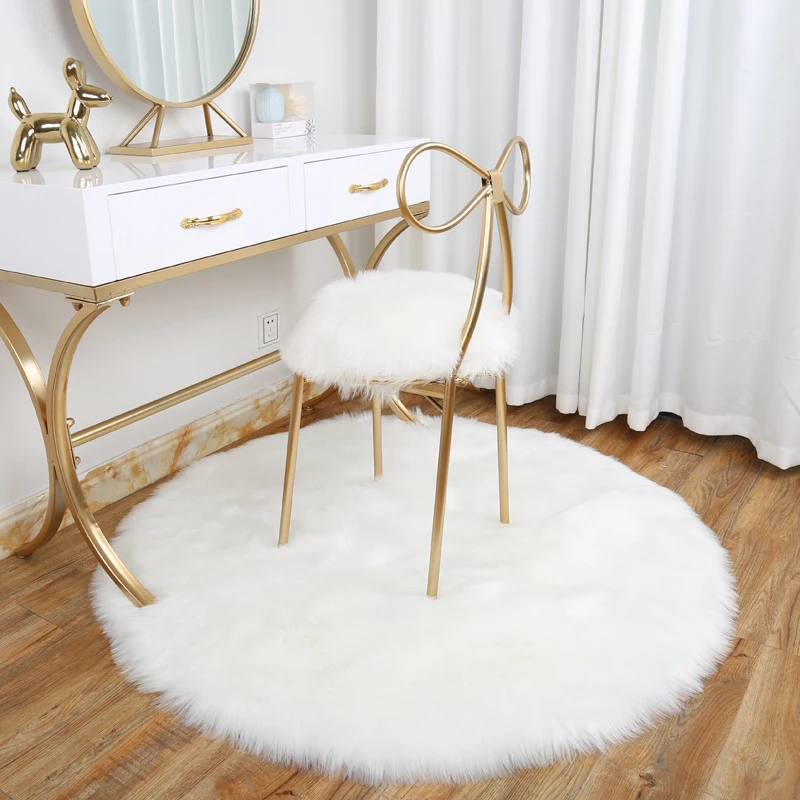Nordic Style Premium Mākslīgās Aitādas Paklājs Balts Kažokādas Paklājs Krēslu, Paklāju Segumu ar Super Pūkains Bieza vilna Gara Pūka Kārta Paklāji Tapis